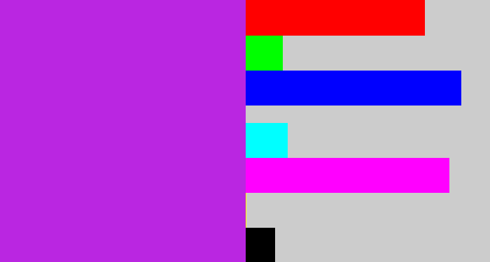 Hex color #ba26e1 - purple/pink