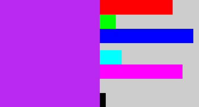 Hex color #ba29ef - electric purple