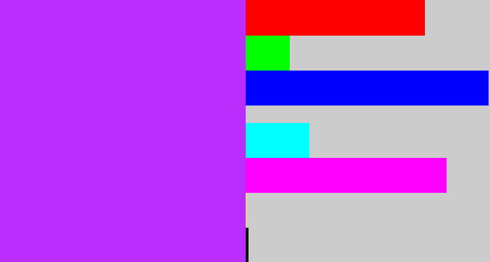 Hex color #ba2dfd - electric purple