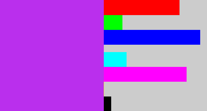 Hex color #ba2fed - electric purple