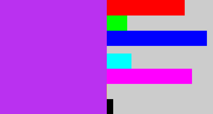 Hex color #ba31f0 - electric purple