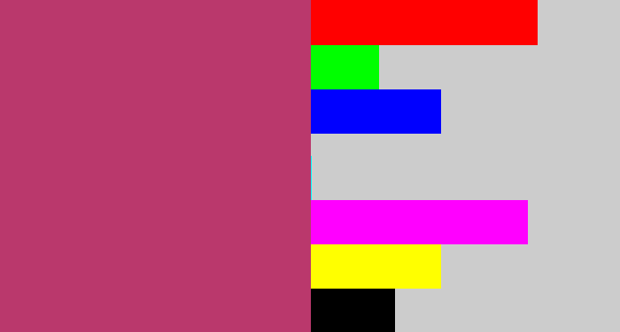 Hex color #ba386c - dark pink