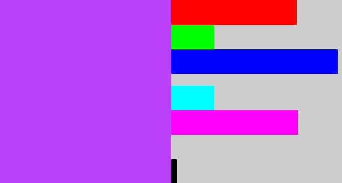 Hex color #ba41f7 - lightish purple