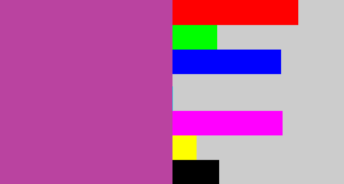 Hex color #ba43a0 - ugly purple