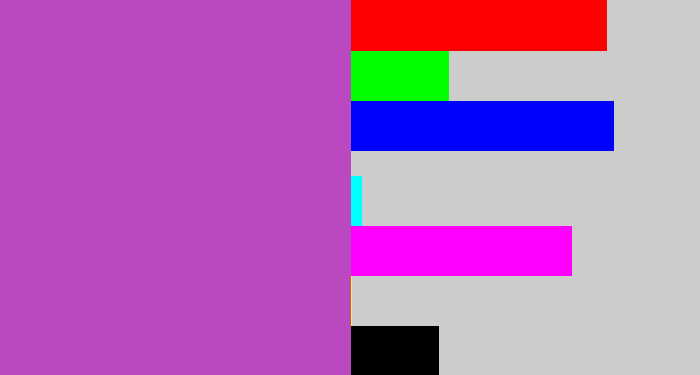 Hex color #ba48c0 - pinky purple