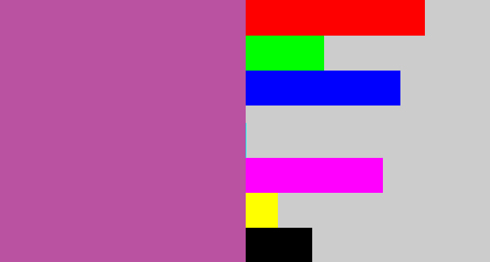 Hex color #ba51a1 - ugly purple