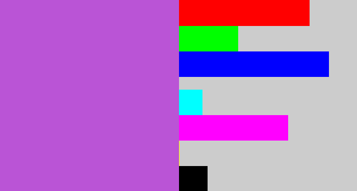 Hex color #ba54d6 - lightish purple