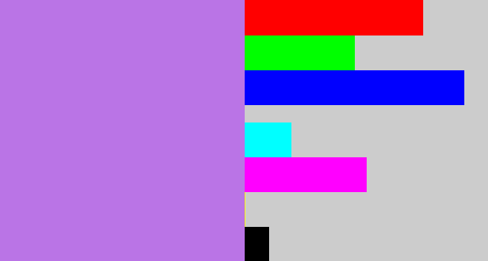 Hex color #ba74e6 - light purple