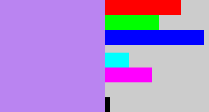 Hex color #ba84f1 - light purple