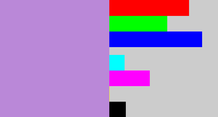 Hex color #ba88d8 - pale purple