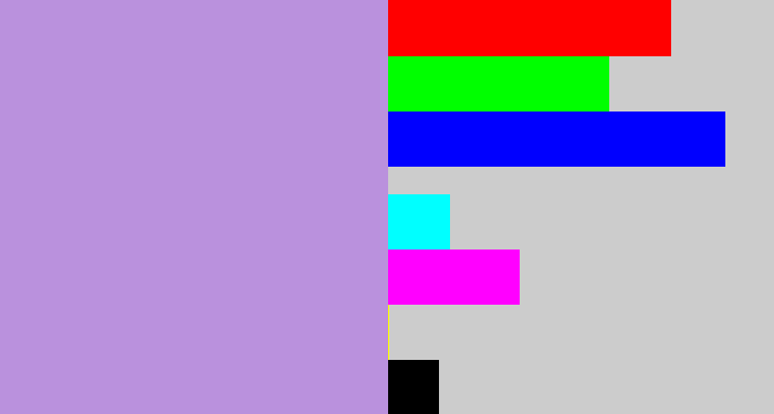 Hex color #ba91dd - pale purple