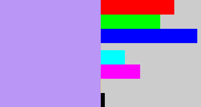 Hex color #ba96f6 - liliac
