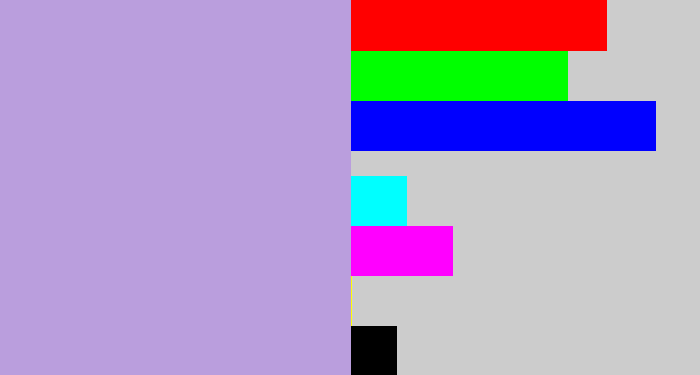 Hex color #ba9edd - pale purple
