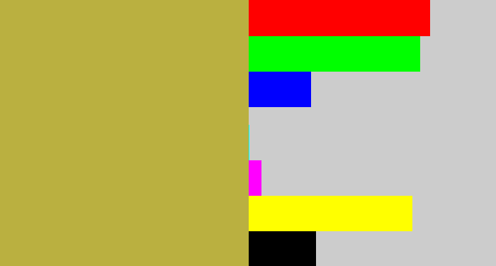 Hex color #bab040 - booger