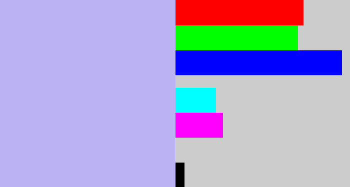Hex color #bab2f3 - pale violet