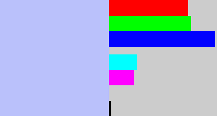 Hex color #bac1fb - light periwinkle