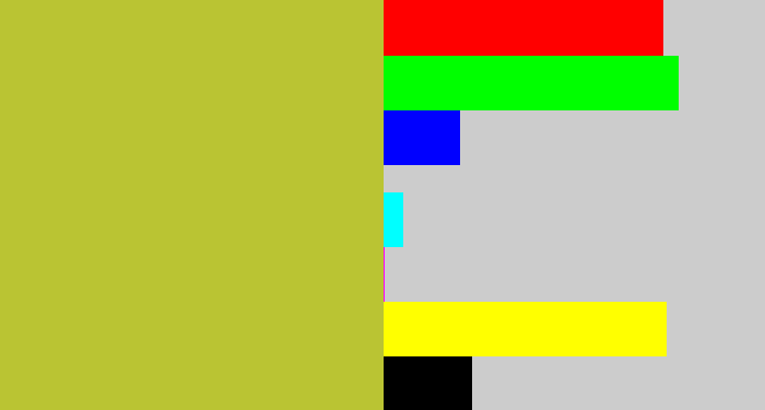 Hex color #bac433 - pea