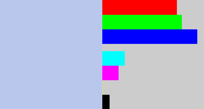 Hex color #bac7ed - light blue grey