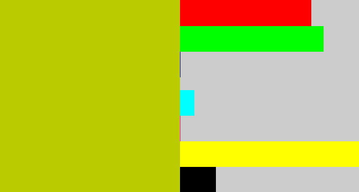 Hex color #bacb00 - green/yellow