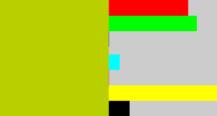 Hex color #bacf00 - green/yellow