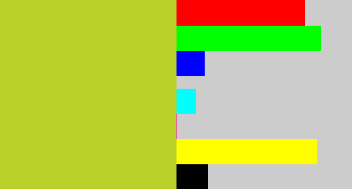 Hex color #bad129 - yellowish green