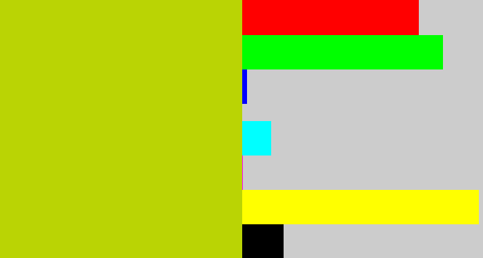 Hex color #bad404 - green/yellow