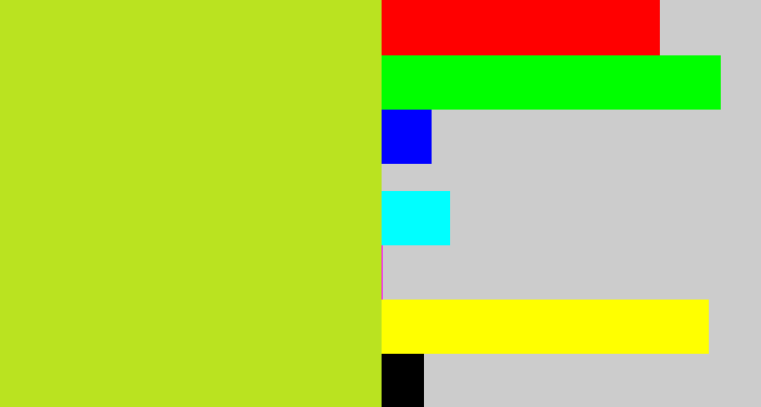 Hex color #bae320 - yellowish green