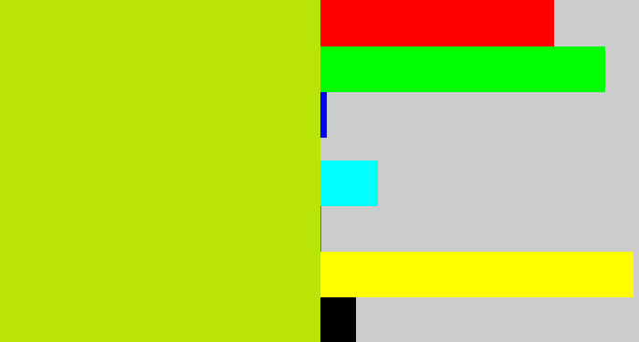 Hex color #bae405 - yellowish green