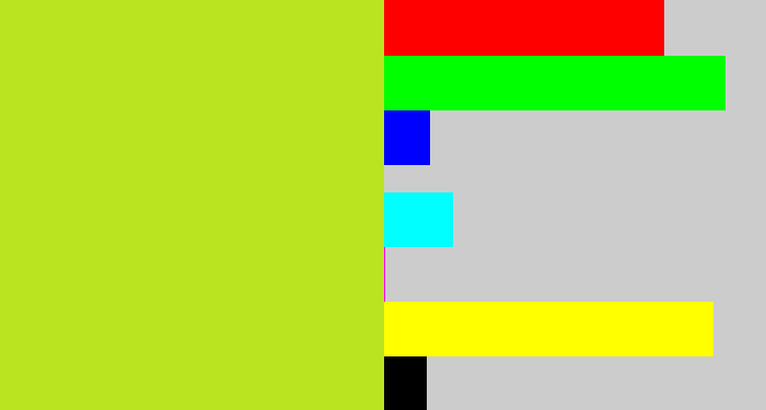 Hex color #bae41f - yellowish green