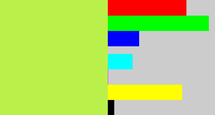 Hex color #baf04a - yellow/green