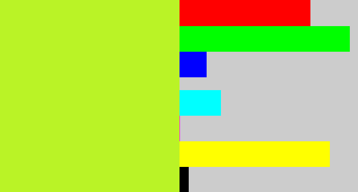 Hex color #baf326 - yellowy green
