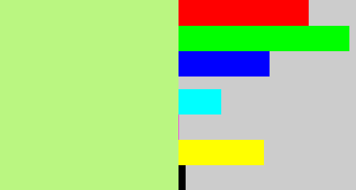 Hex color #baf681 - pistachio