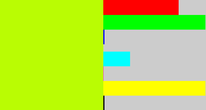 Hex color #bafc03 - chartreuse