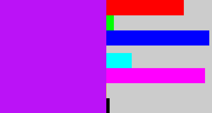 Hex color #bb12f7 - neon purple