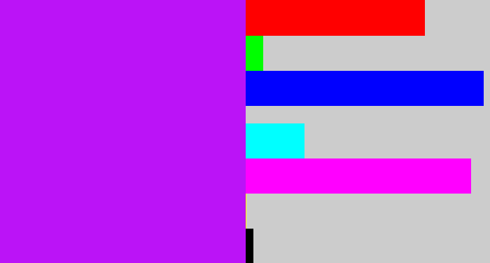 Hex color #bb13f7 - neon purple