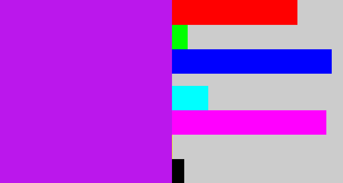 Hex color #bb17ec - neon purple