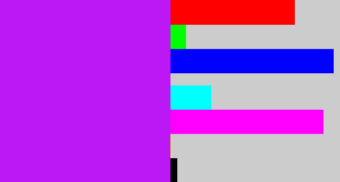 Hex color #bb18f5 - neon purple