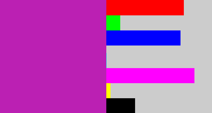 Hex color #bb20b3 - barney