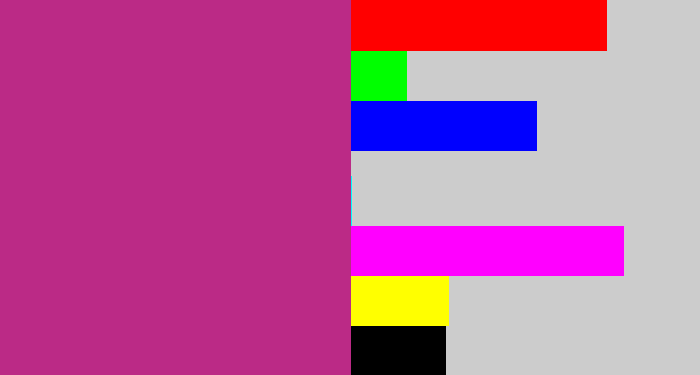 Hex color #bb2a86 - dark pink