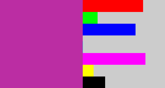 Hex color #bb2da3 - purpley pink