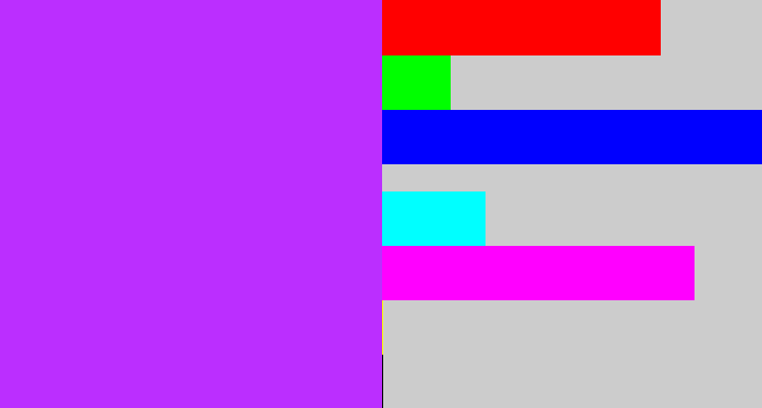 Hex color #bb2eff - electric purple