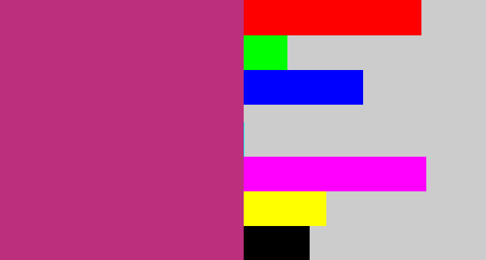 Hex color #bb2f7c - dark pink