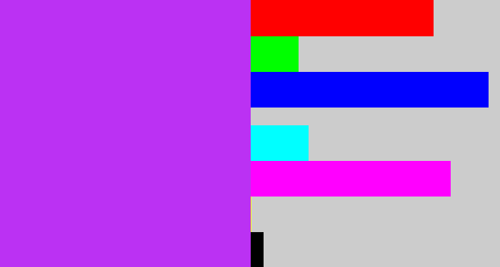 Hex color #bb31f3 - electric purple