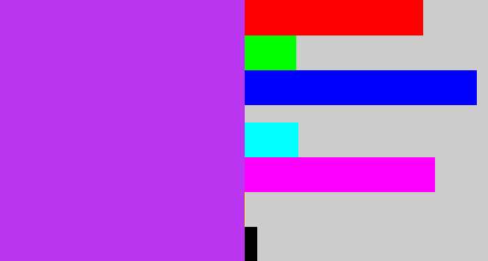 Hex color #bb36f1 - electric purple