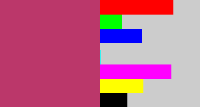 Hex color #bb376a - dark pink