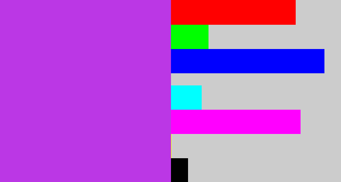 Hex color #bb37e5 - purple/pink