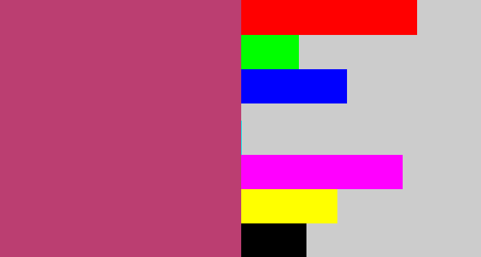 Hex color #bb3e71 - dark pink