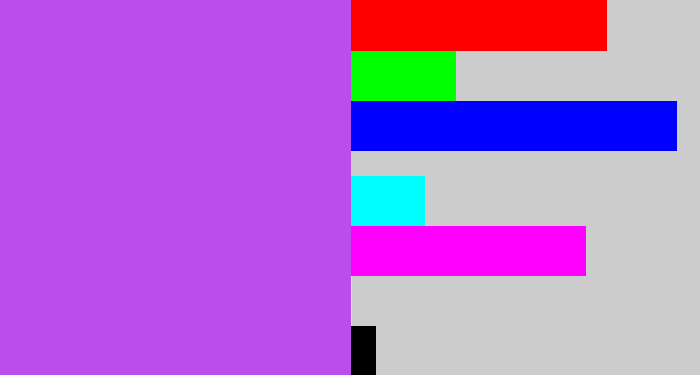 Hex color #bb4dec - lightish purple