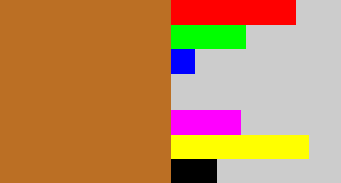 Hex color #bb6f24 - copper