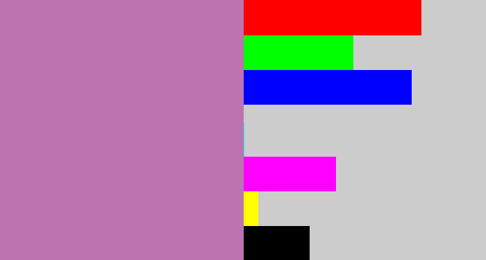Hex color #bb74b0 - soft purple
